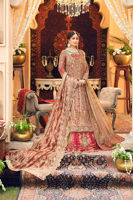 Red Zardozi Embroidered Chiffon & Raw Silk Lehenga (3-Piece) - Image 2