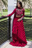 Pakistani Garnet Red Embellished Pure Silk Lehnga Choli (3-Piece) - Image 2