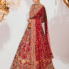 Deep Red Embellished Silk Bridal Lehenga (3-Piece) - Image 5