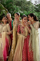 Scarlet Gota Embroidered Silk Net Choli & Organza Lehenga (3-Piece) - Image 14