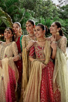 Scarlet Gota Embroidered Silk Net Choli & Organza Lehenga (3-Piece) - Image 15