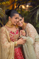 Scarlet Gota Embroidered Silk Net Choli & Organza Lehenga (3-Piece) - Image 7