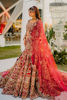 Red Embellished Silk Bridal Lehenga (3-Piece) - Image 3