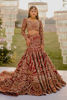 Red Embellished Silk Bridal Lehenga (3-Piece) - Image 4