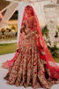 Red Embellished Silk Bridal Lehenga (3-Piece) - Image 6