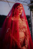 Red Embellished Silk Bridal Lehenga (3-Piece) - Image 9
