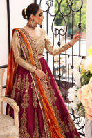 Pakistani Beet Red Zardozi Silk Lehenga (3-Piece) - Image 4