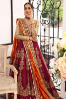 Pakistani Beet Red Zardozi Silk Lehenga (3-Piece) - Image 6