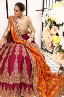 Pakistani Beet Red Zardozi Silk Lehenga (3-Piece) - Image 7