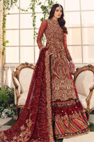 Salsa Red Embellished Net & Silk Lehenga (3-Piece) - Image 2