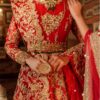 Red Gold Zardozi Silk Bridal Lehenga (3-Piece) - Image 2
