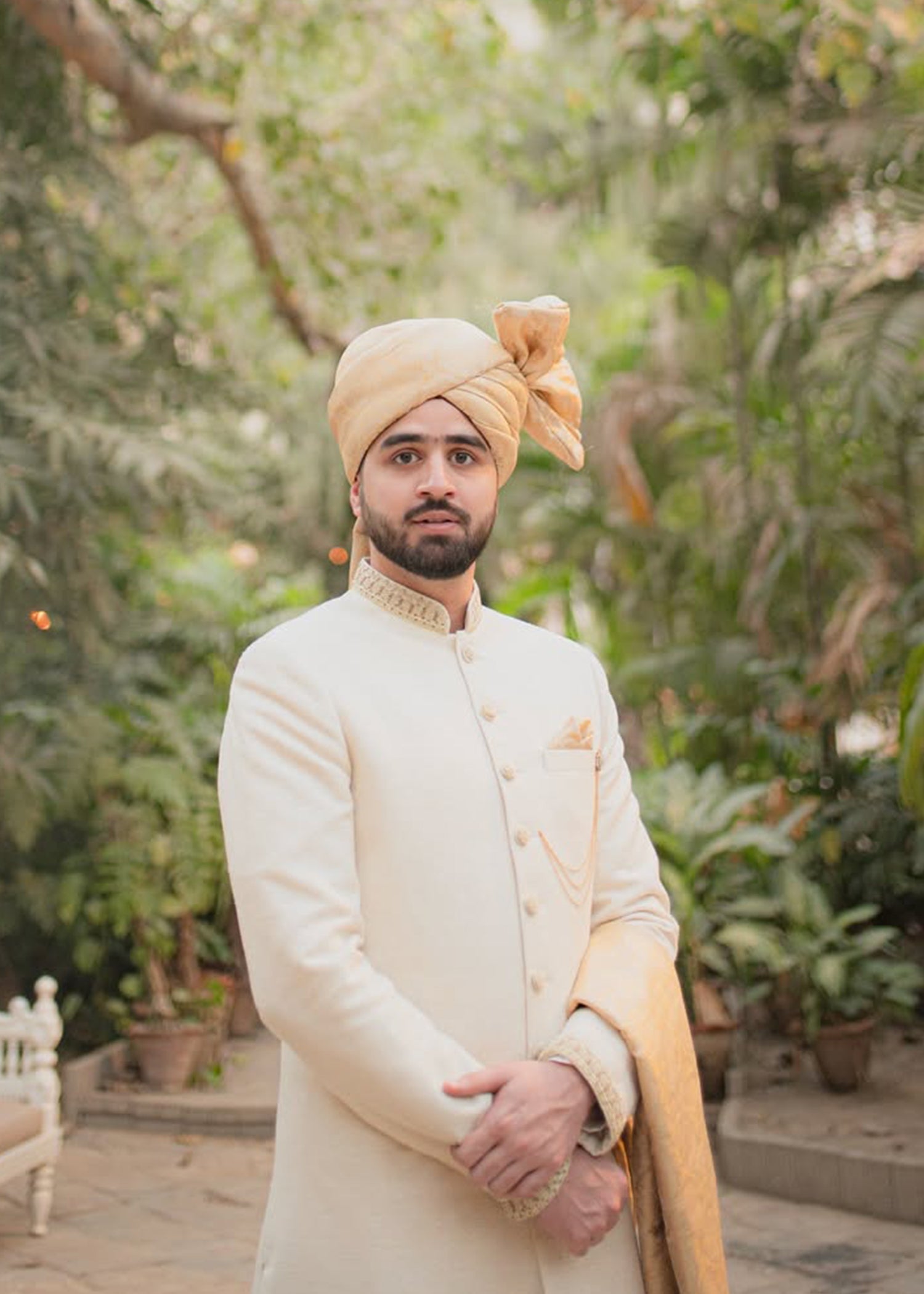 Deep Red Zardozi Silk Bridal Lehenga (3-Piece) - Image 6