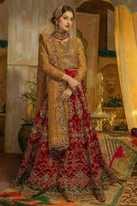 Pakistani Red Adda Work Velvet Bridal Lehenga Choli (3-Piece) - Image 7