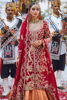 Red Zardozi Dabka Velvet Bridal Gown (3-Piece) - Image 3