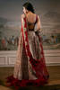 Pakistani Red Swarovski Embellished Velvet Bridal Lehenga Choli (3-Piece) - Image 6