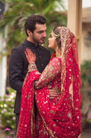 Cranberry Kaamdani Zardozi Silk Pishwas (3-Piece) - Image 10