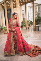 Cranberry Kaamdani Zardozi Silk Pishwas (3-Piece) - Image 3