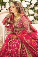 Cranberry Kaamdani Zardozi Silk Pishwas (3-Piece) - Image 6