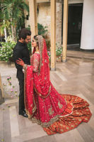 Cranberry Kaamdani Zardozi Silk Pishwas (3-Piece) - Image 8