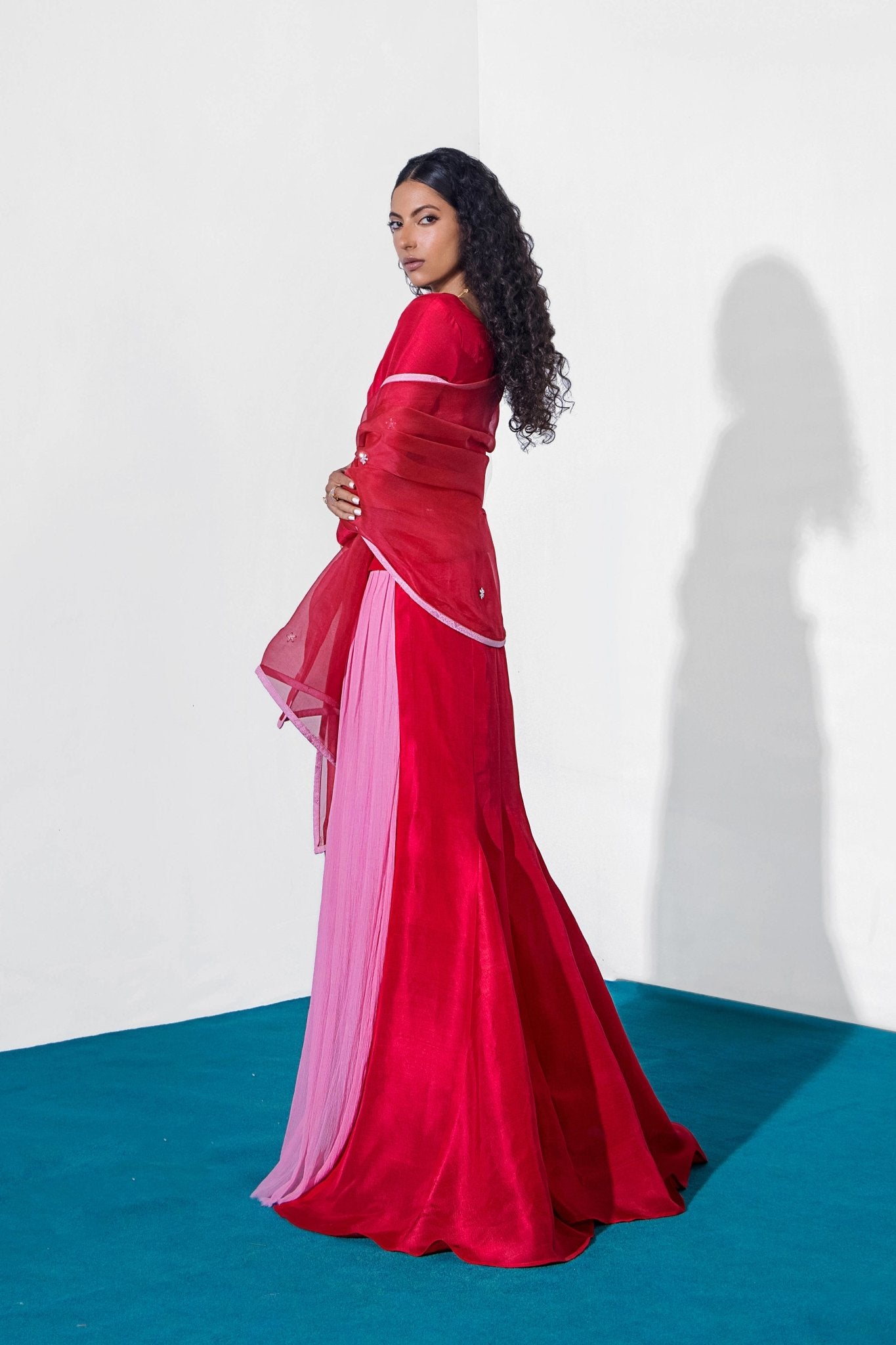 Crimson Crystal Pure Silk Salwar Kameez (3-Piece) - Image 8