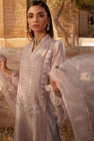 Pakistani Rouge Embroidered Silk Net Salwar Kameez (3-Piece) - Image 3