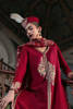Pakistani Deep Red Zardozi Raw Silk Salwar Kameez (3-Piece) - Image 3