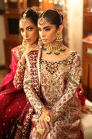 Scarlet & Pink Zardozi Silk Net Salwar Kameez (3-Piece) - Image 10