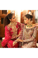 Scarlet & Pink Zardozi Silk Net Salwar Kameez (3-Piece) - Image 14