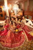 Scarlet & Pink Zardozi Silk Net Salwar Kameez (3-Piece) - Image 17