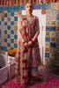 Pakistani Red Zardozi Organza Bridal Salwar Kameez (3-Piece) - Image 3
