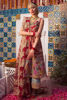 Pakistani Red Zardozi Organza Bridal Salwar Kameez (3-Piece) - Image 4