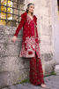 Ruby Red Embellished Silk Asymmetrical Kameez (2-Piece) - Image 2