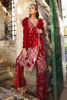 Ruby Red Embellished Silk Asymmetrical Kameez (2-Piece) - Image 5