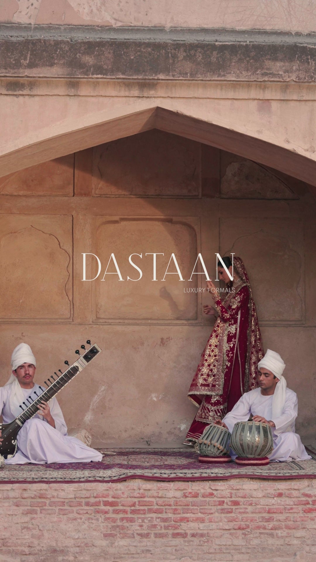 Pakistani Deep Red Hand-Embellished Tussel Silk Salwar Kameez (3-Piece) - Image 9