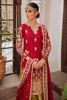 Pakistani Deep Red Zardozi Silk Sharara Set (3-Piece) - Image 4