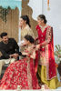 Pakistani Deep Red Zardozi Silk Sharara Set (3-Piece) - Image 6