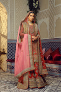 Red Kundan Zari Silk-Blend Bridal Sharara (3-Piece) - Image 3