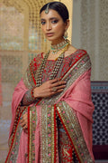 Red Kundan Zari Silk-Blend Bridal Sharara (3-Piece) - Image 6
