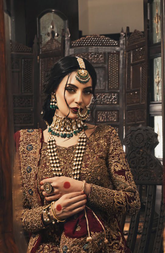 Red Zardozi Silk Sharara Set (3-Piece) - Image 6