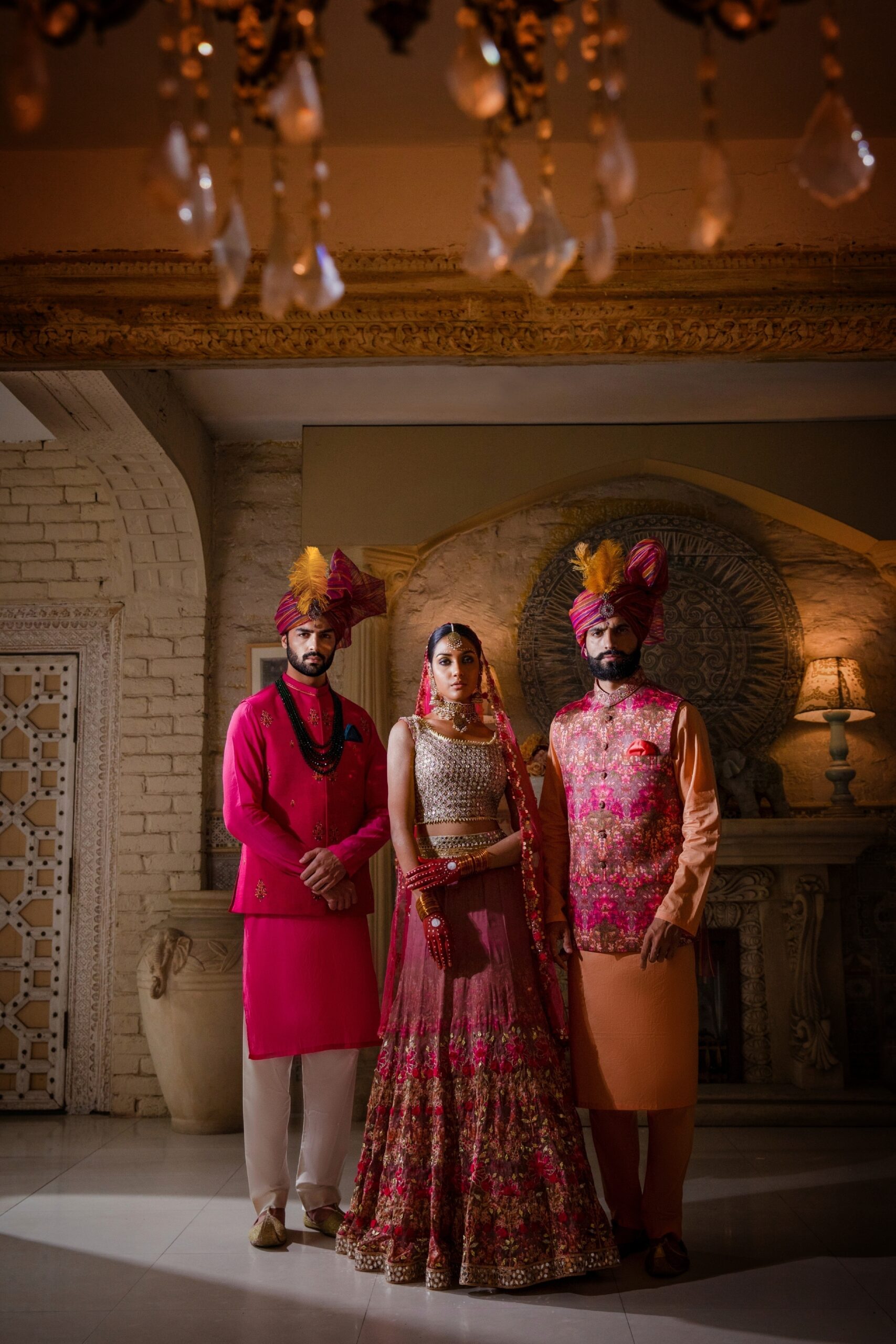 Ruby Red Embroidered Silk-Blend Waistcoat Kurta (3-Piece) - Image 3