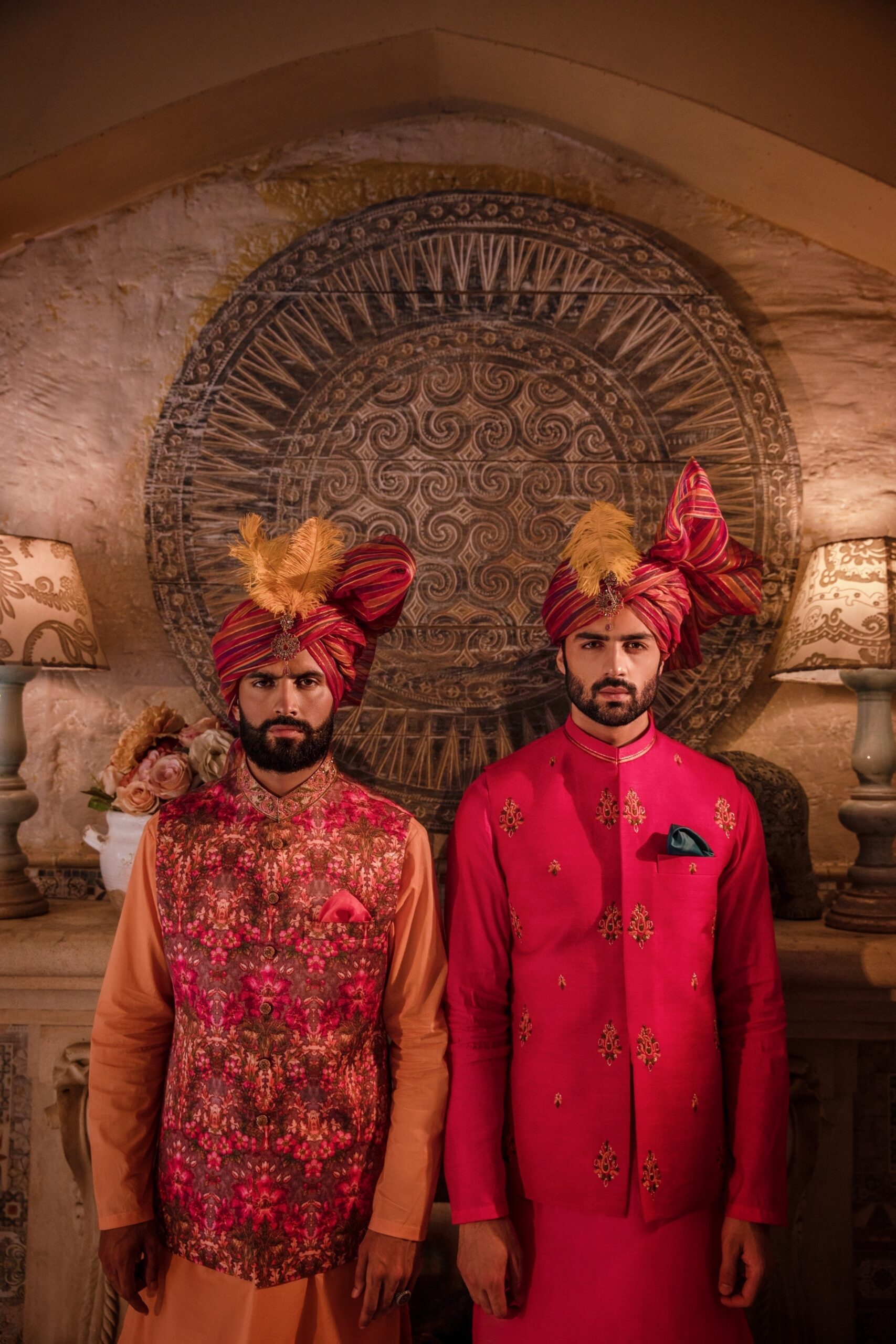 Cardinal Printed Silk-Blend Waistcoat Kurta (3-Piece) - Image 4