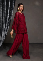 Ruby Embellished Organza Jacket with Sarong Pants (2-Piece) - Image 5