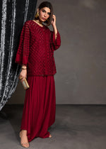 Ruby Embellished Organza Jacket with Sarong Pants (2-Piece) - Image 8