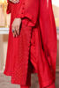 Pakistani Red Embroidered Cotton Net Salwar Kameez (3-Piece) - Image 5