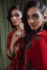 Pakistani Rust Embroidered Raw Silk Trench Jacket Set (3-Piece) - Image 11