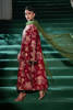 Pakistani Rose Red Swarovski Zari Raw Silk Salwar Kameez (3-Piece) - Image 11