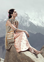 Rust Embellished Organza Jacket Satin Silk Dress (2-Piece) - Image 2