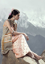 Rust Embellished Organza Jacket Satin Silk Dress (2-Piece) - Image 5