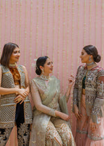 Rust Embellished Organza Jacket Satin Silk Dress (2-Piece) - Image 8