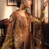 Pakistani Rust & Olive Green Mirrorwork Silk Bridal Gharara (3-Piece) - Image 4